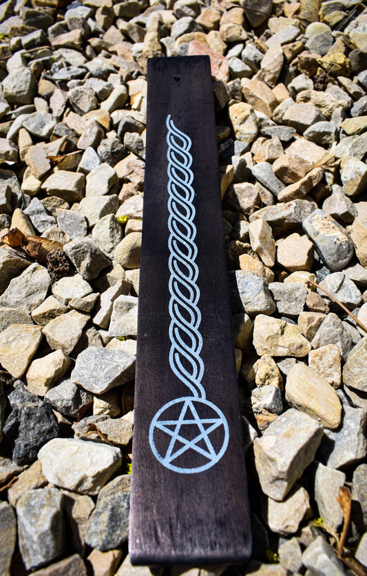 Pentacle Incense Boat - Black