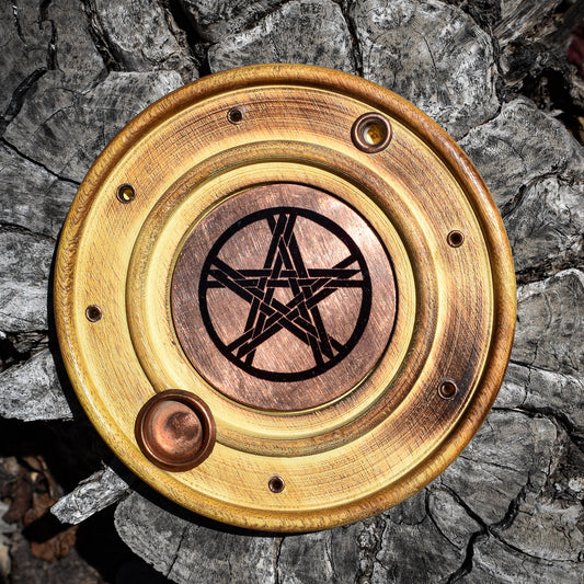 Pentacle Incense Puck - Copper Center