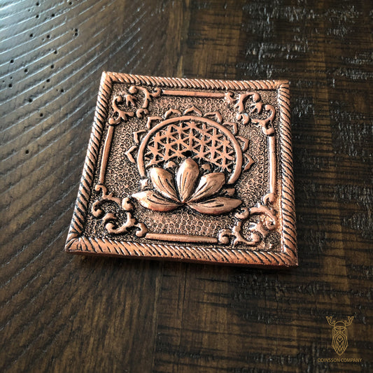 Flower of Life Incense Tile  - Aluminum