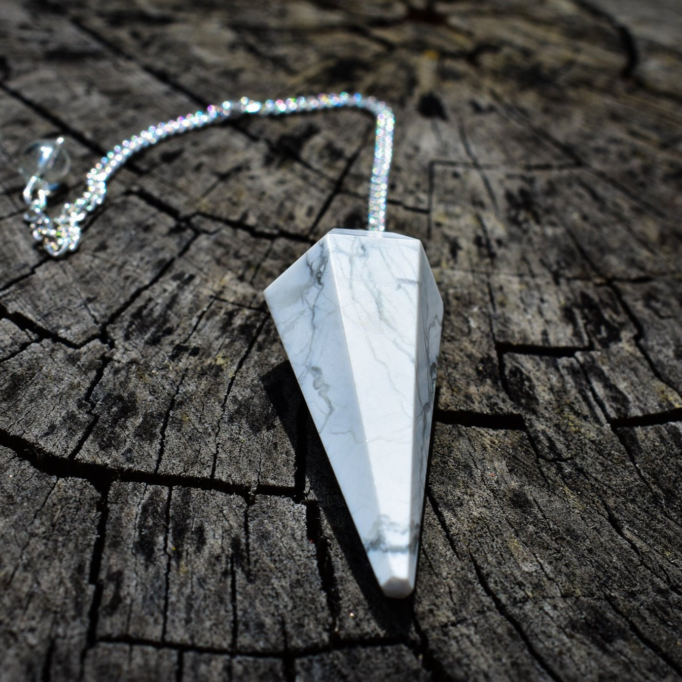 Howlite Gemstone Pendulum