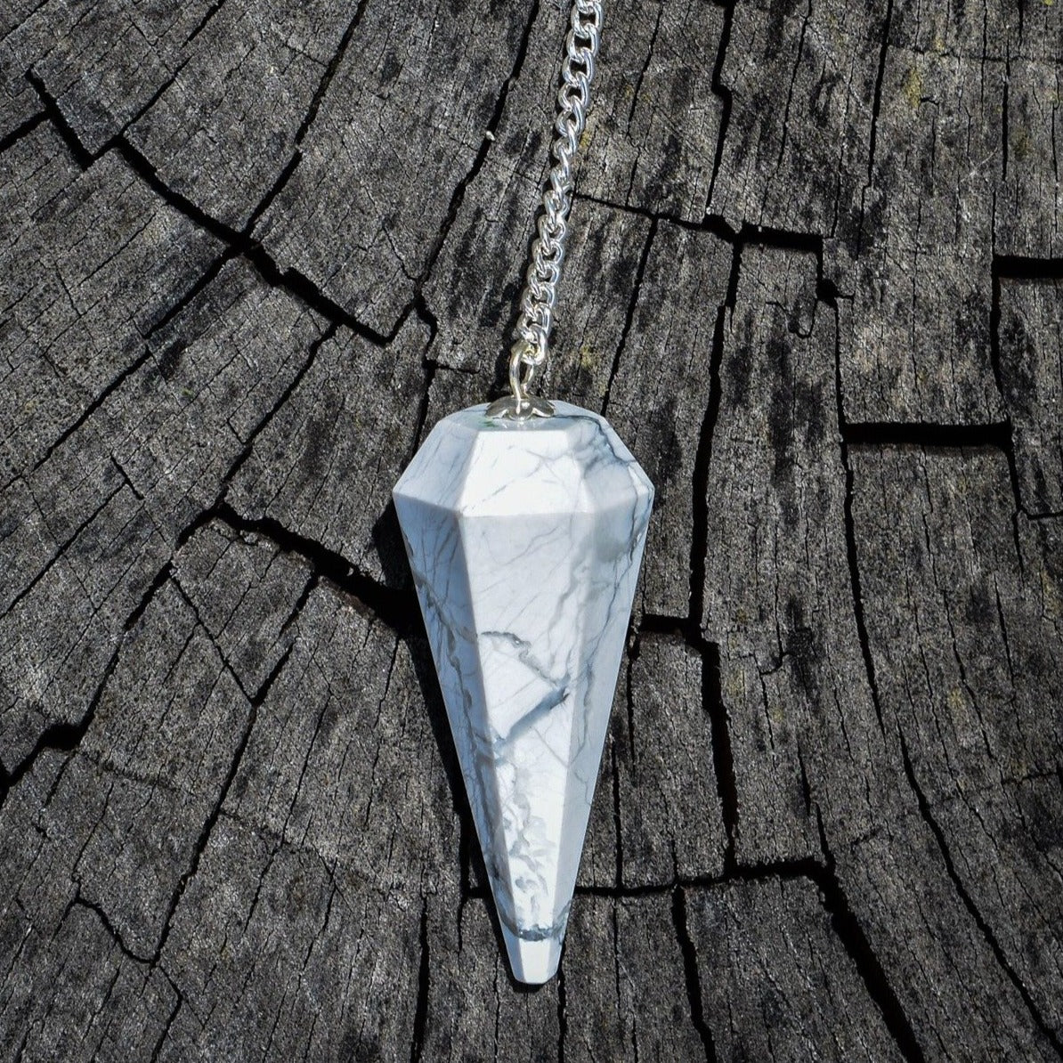 Howlite Gemstone Pendulum