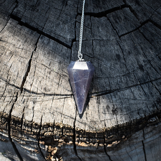 Iolite Gemstone Pendulum