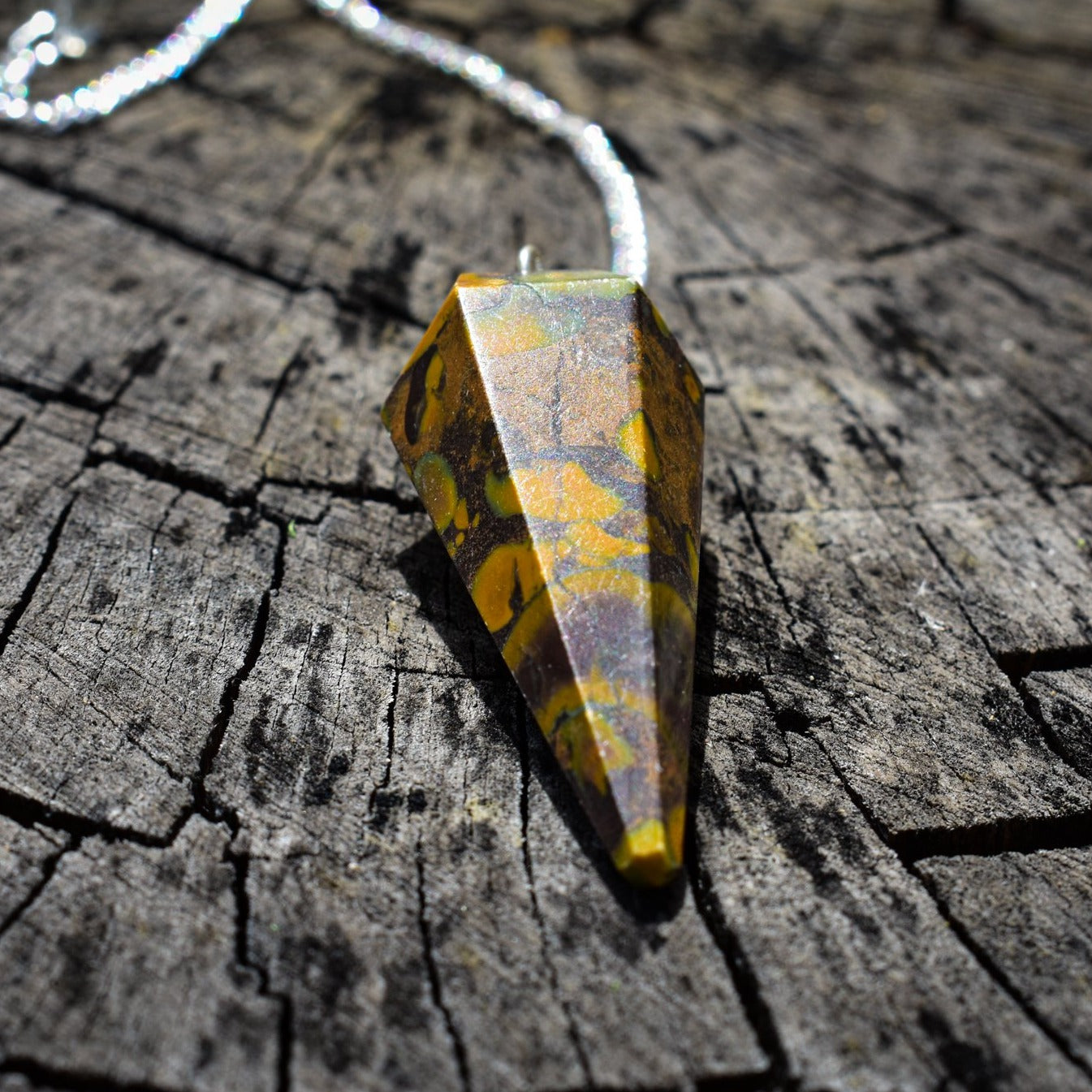 Ocean Jasper Gemstone Pendulum