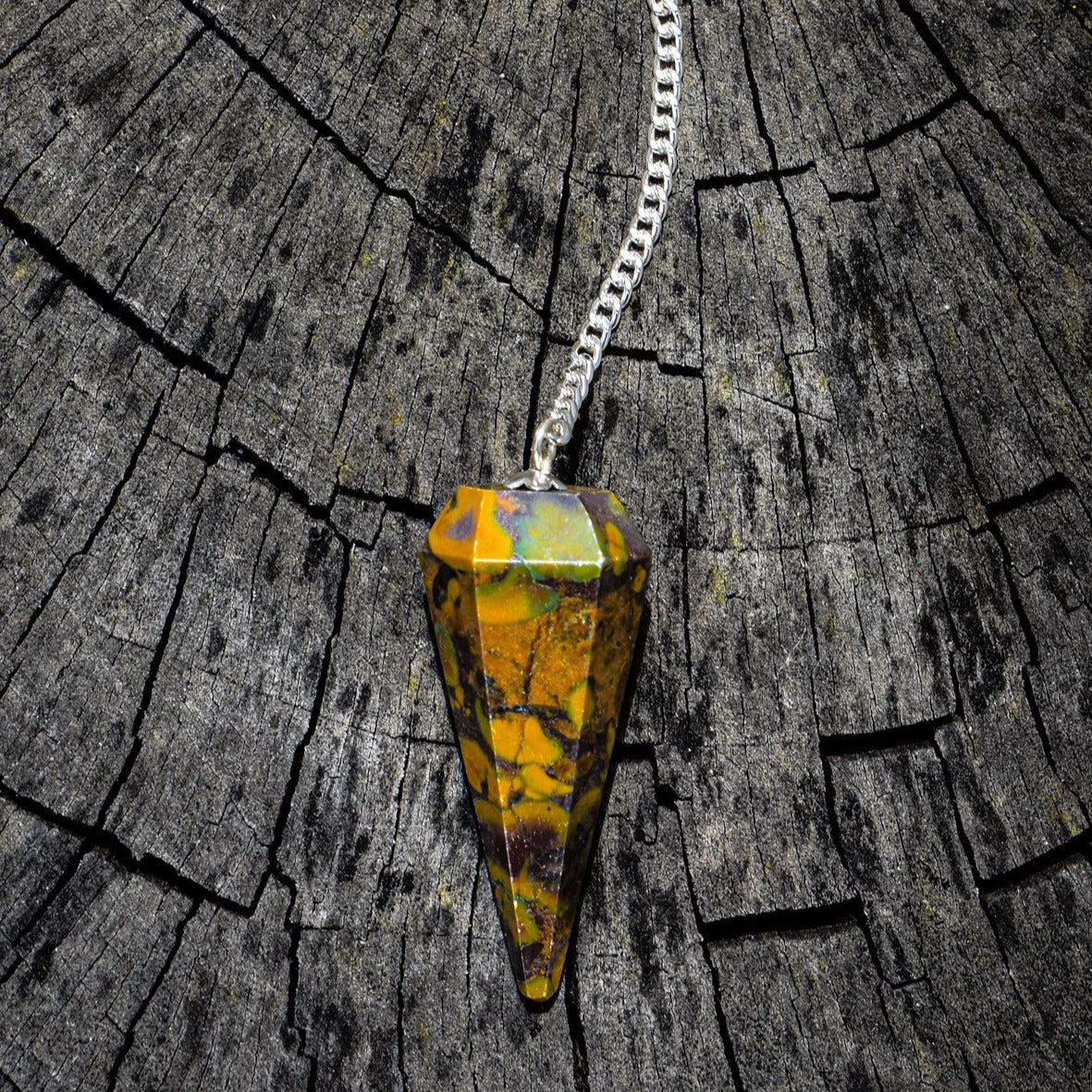 Ocean Jasper Gemstone Pendulum