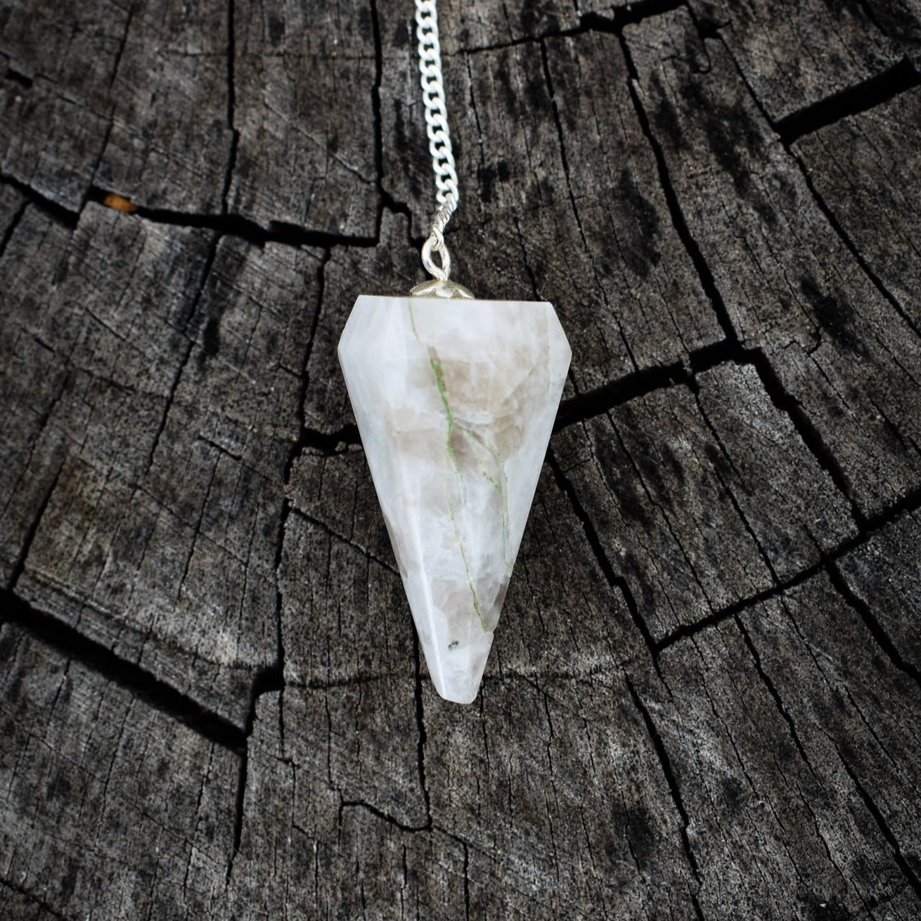 Rainbow Moonstone Gemstone Pendulum