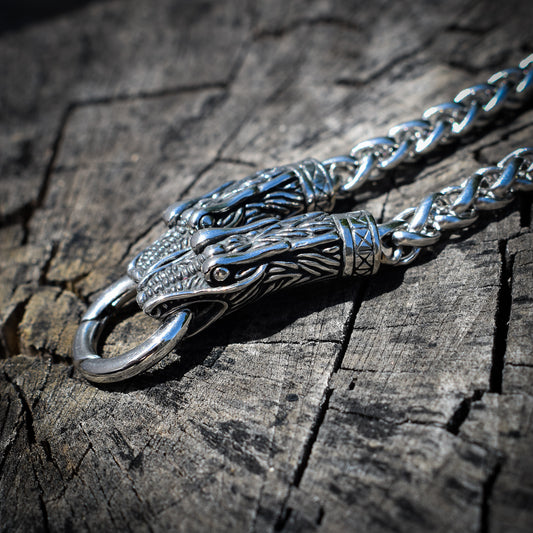 Viking Warrior Jormungandr Serpent Chain