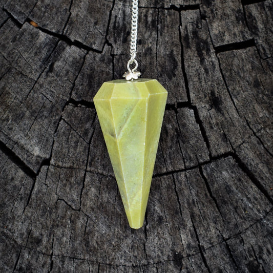 Serpentine Gemstone Pendulum