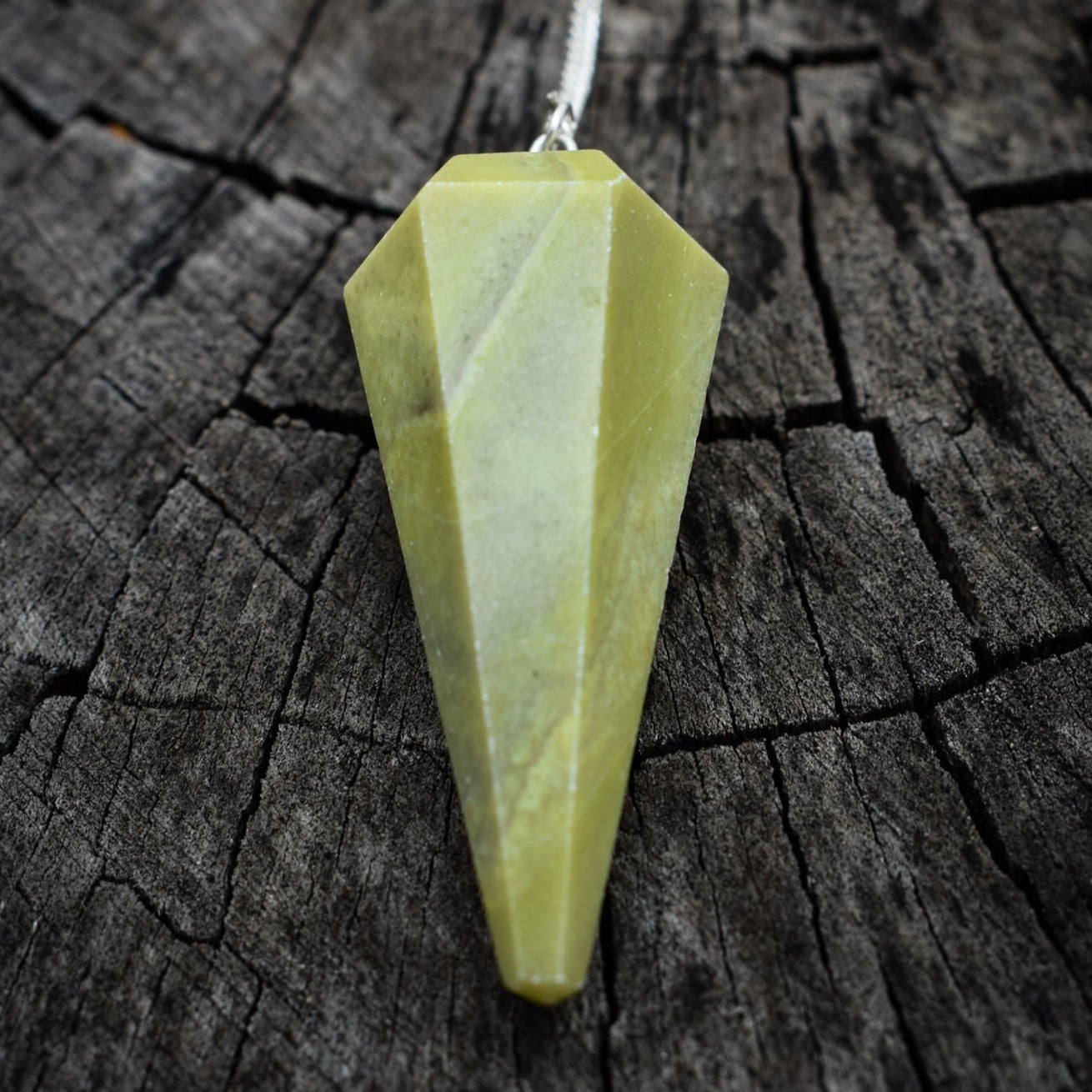 Serpentine Gemstone Pendulum