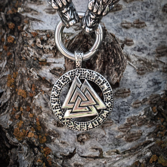 Viking Warrior Valknut Necklace