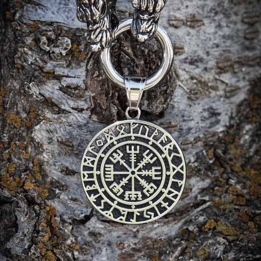 Viking Warrior Vegvisir Necklace