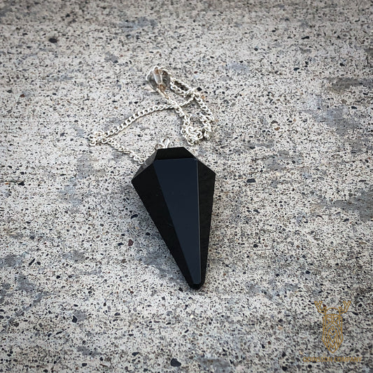 Black Tourmaline Gemstone Pendulum